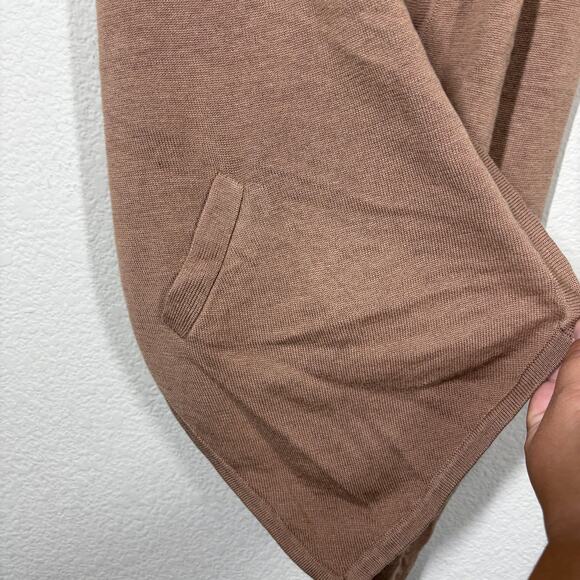 BCBGMaxazria Small Camel Brown Wool Blend Anton Sleeveless Draped Vest - Picture 5 of 9